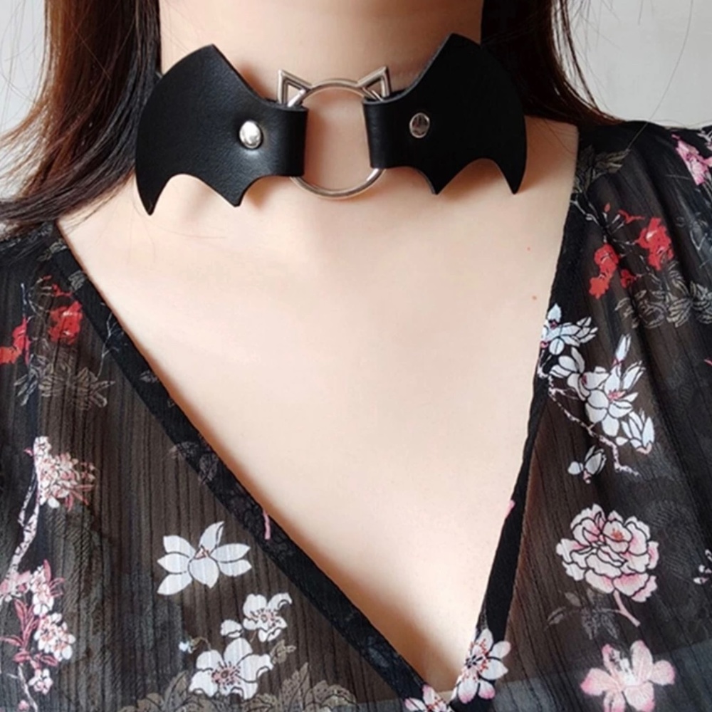 Bat Leather Necklace